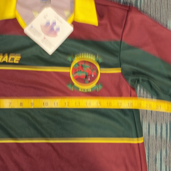 Marauders RFC Rugby Jersey XL Green‎ Burgundy Yellow Polo Collar MALS 12 Grace - Picture 6 of 10
